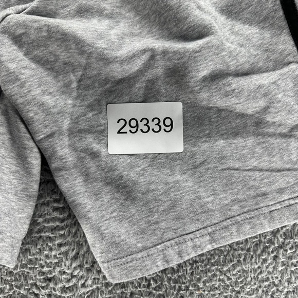 Adidas Sweat Shorts Mens Small Gray Cotton Blend 11 inch Inseam 3 Strips - Picture 10 of 10